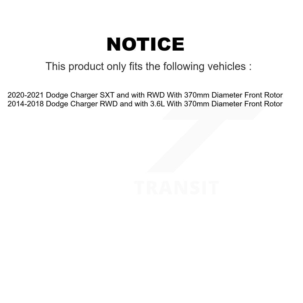 Coated Disc Rotors and Semi-Metallic Brake Pads Kit-KDF-101426 - Kit.bestparts.ca