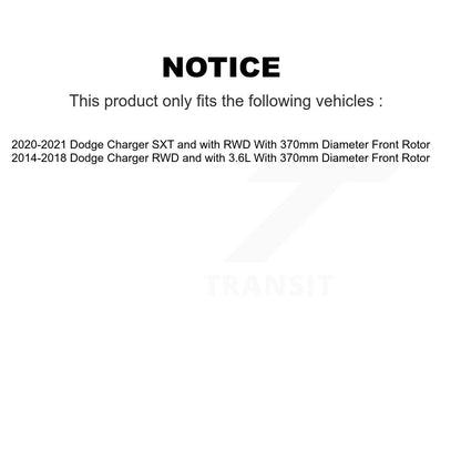 Coated Disc Rotors and Semi-Metallic Brake Pads Kit-KDF-101734 - Kit.bestparts.ca
