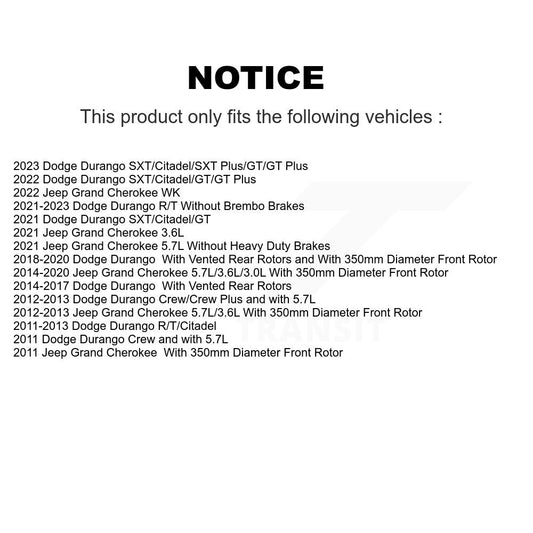 Coated Disc Rotors and Ceramic Brake Pads Kit-KGC-100035 - Kit.bestparts.ca