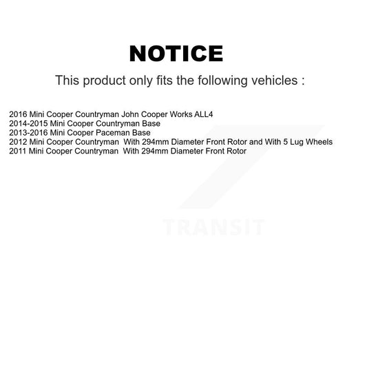 Disc Rotors and Ceramic Brake Pads Kit-KGC-100037 - Kit.bestparts.ca