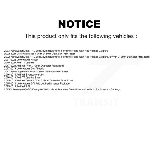 Coated Disc Rotors and Ceramic Brake Pads Kit-KGC-100062 - Kit.bestparts.ca
