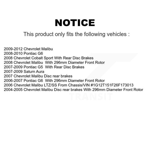 Coated Disc Rotors and Ceramic Brake Pads Kit-KGC-100187 - Kit.bestparts.ca