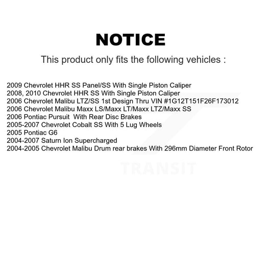 Coated Disc Rotors and Ceramic Brake Pads Kit-KGC-100188 - Kit.bestparts.ca