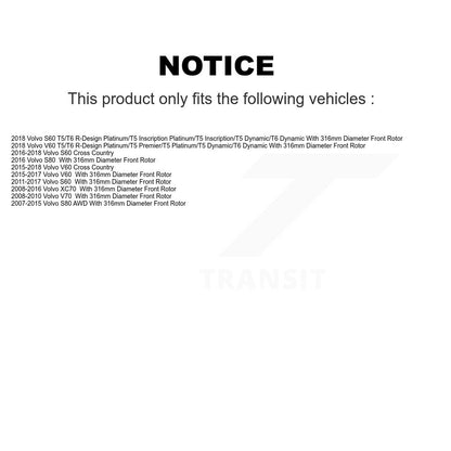 Coated Disc Rotors and Semi-Metallic Brake Pads Kit-KGF-100396 - Kit.bestparts.ca