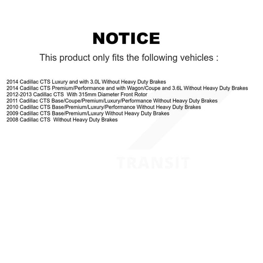 Coated Disc Rotors and Ceramic Brake Pads Kit-KGT-100051 - Kit.bestparts.ca