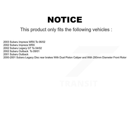 Coated Disc Rotors and Ceramic Brake Pads Kit-KGT-100296 - Kit.bestparts.ca
