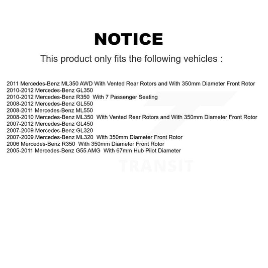 Coated Disc Rotors and Ceramic Brake Pads Kit-KGT-100354 - Kit.bestparts.ca