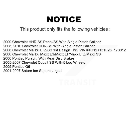 Disc Rotors and Ceramic Brake Pads Kit-KGT-100609 - Kit.bestparts.ca