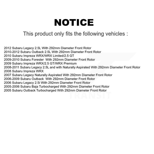 Coated Disc Rotors and Ceramic Brake Pads Kit-KGT-102069 - Kit.bestparts.ca