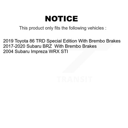 Disc Rotors and Ceramic Brake Pads Kit-KGT-103437 - Kit.bestparts.ca
