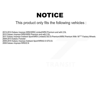 Coated Disc Rotors and Ceramic Brake Pads Kit-KGT-104293 - Kit.bestparts.ca