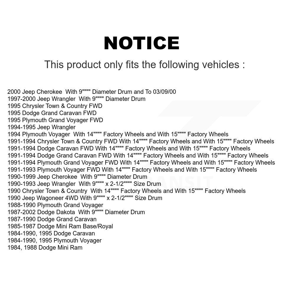 Drum Brake Shoe Kit-KNH-100123 - Kit.bestparts.ca