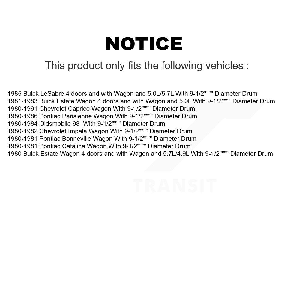 Drum Brake Shoe Kit-KNH-100198 - Kit.bestparts.ca