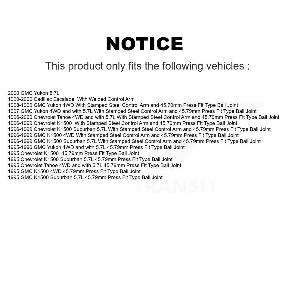 Suspension Ball Joint Kit-KTR-101787 - Kit.bestparts.ca