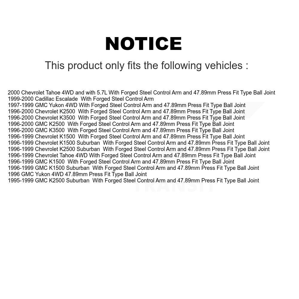 Suspension Ball Joint Kit-KTR-102357 - Kit.bestparts.ca Kit.bestparts.ca