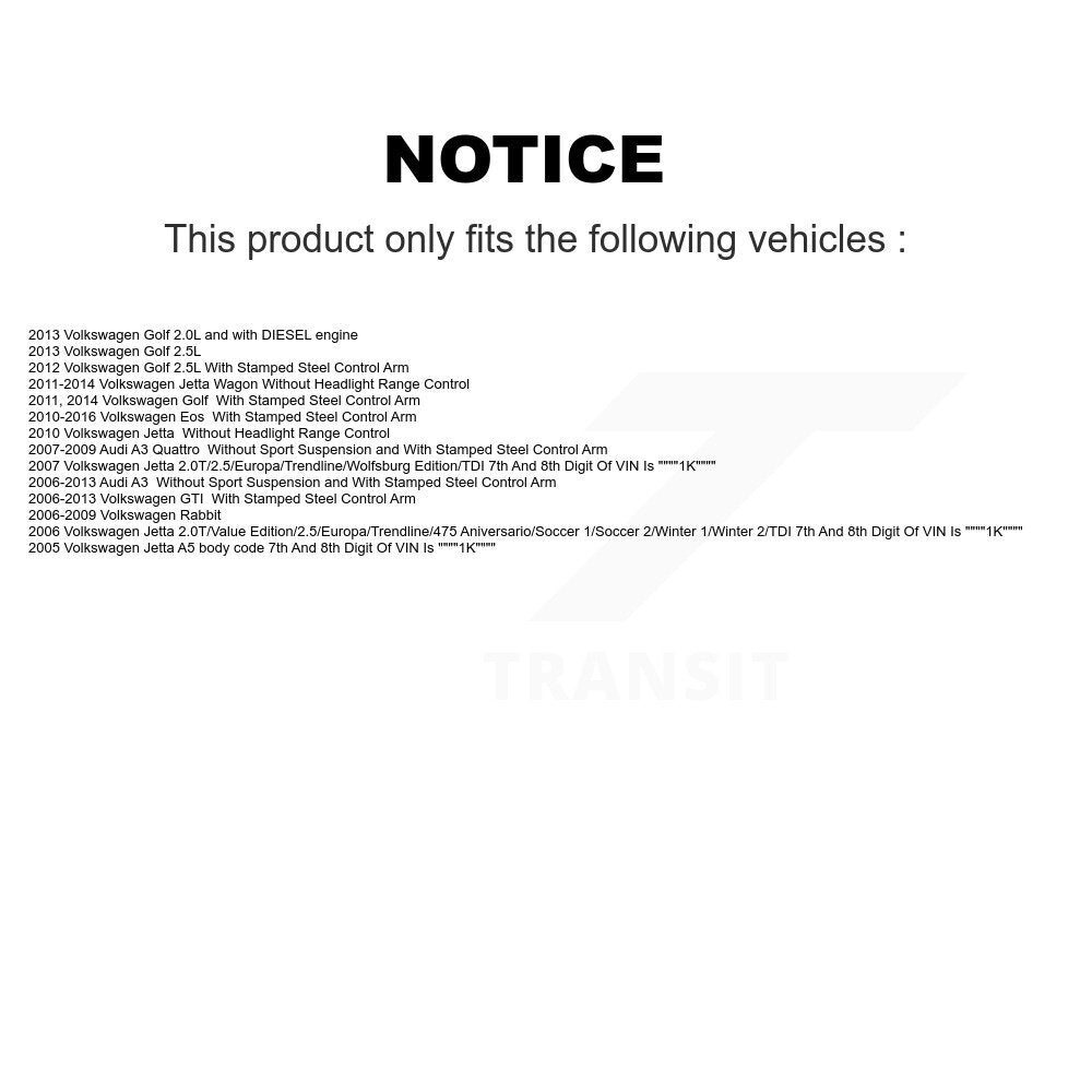 Suspension Control Arm Kit-KTR-105249 - Kit.bestparts.ca Kit.bestparts.ca